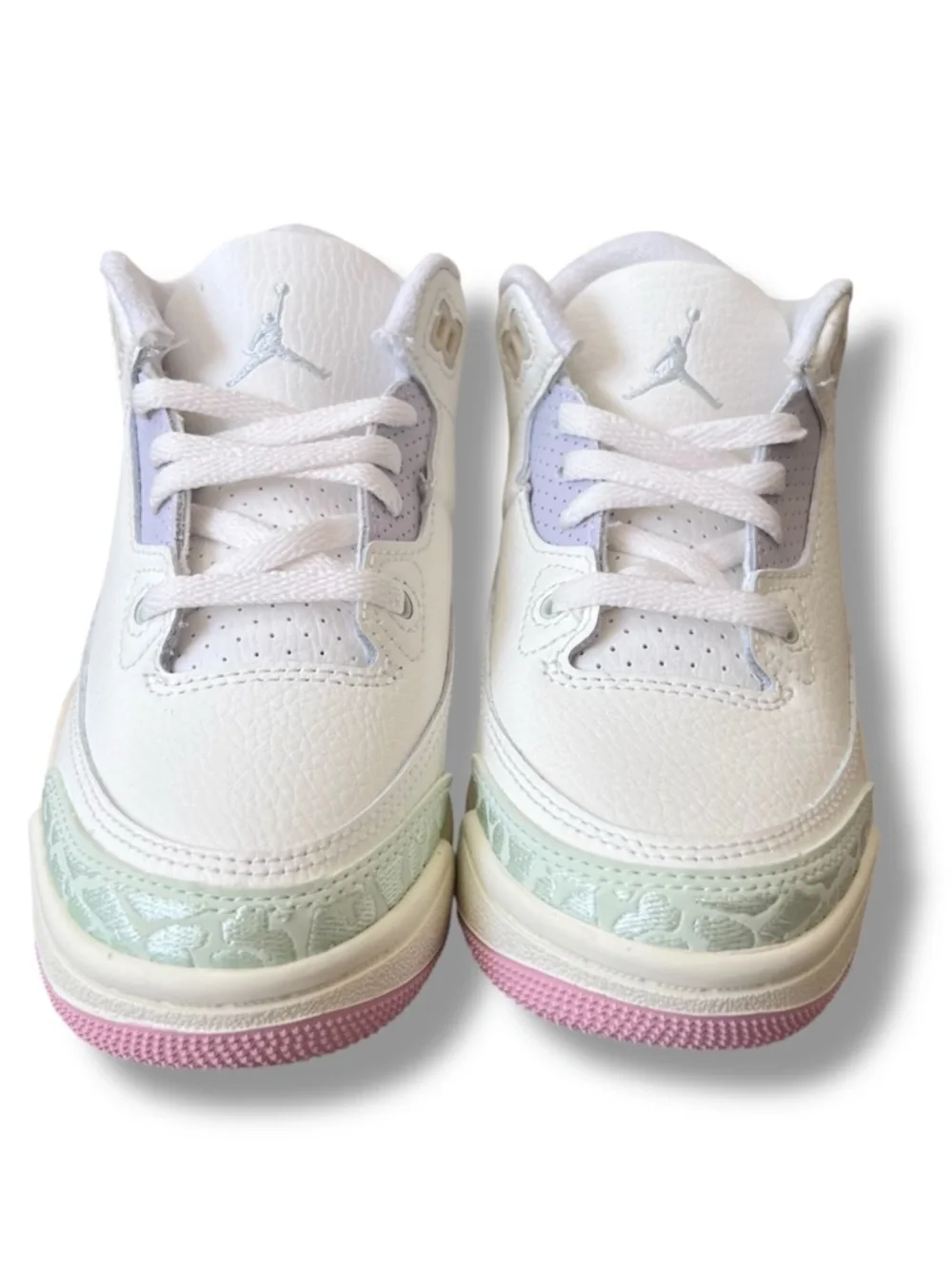 Jordan Kids Retro 3 OG (PS) color SAIL/AURA-JADE AURA Size: 11c - Picture 6 of 10